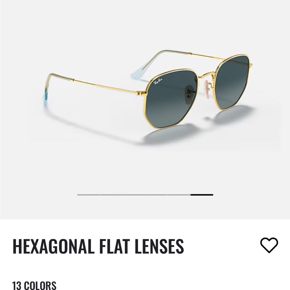 Ray-Ban Gold and Black Geometric Sunglasses